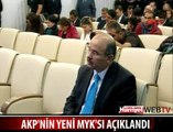 AK PARTİ MYK BELLİ OLDU