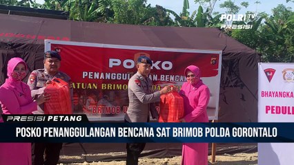 Pelaksanaan Kegiatan Pendirian Tenda Posko Penanggulangan Bencana Satuan Brimob Polda Gorontalo
