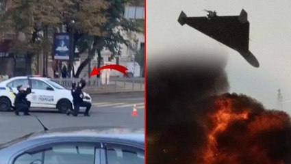 İran'ın Şahit-136 kamikaze drone'ları Kiev sokaklarını yangın yerine çevirdi
