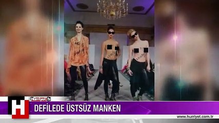MÜNİH'TEKİ DEFİLEDE ÜSTSÜZ MANKEN