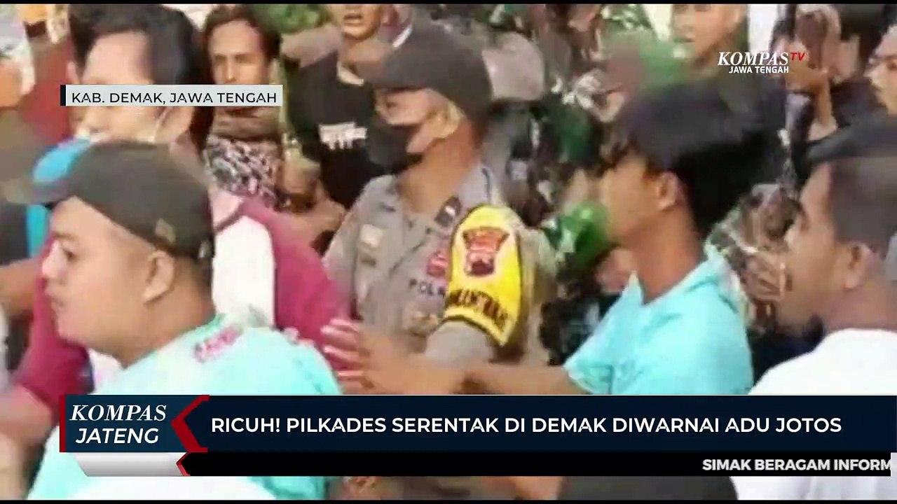 Ricuh ! Pilkades Serentak di Demak Diwarnai Adu Jotos