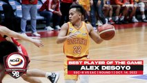 NCAA Season 98 | Best Player: Alex Desoyo (SSC-R vs EAC) | Men's Basketball Tournament Round 1