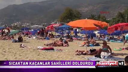 SICAKTAN KAÇANLAR SAHİLLERİ DOLDURDU