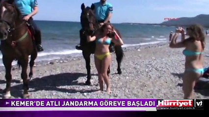 KEMER'DE ATLI JANDARMA GÖREVE BAŞLADI