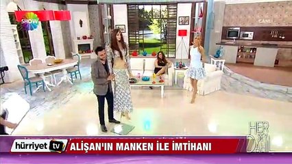 Alişan'ın canlı yayında manken ile imtihanı