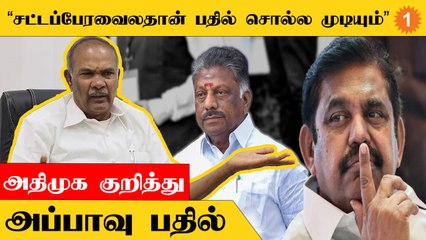 எதிர்க்கட்சி துணைத்தலைவர் குறித்து சட்டப்பேரவையில்தான் பதில் சொல்ல முடியும் | அப்பாவு