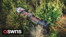 Ghostly abandoned 'Harry Potter' train found deep in Suffolk countryside