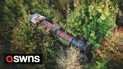 Ghostly abandoned 'Harry Potter' train found deep in Suffolk countryside
