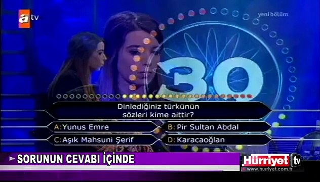 KİM MİLYONER OLMAK İSTER'DE BÜYÜK DALGINLIK