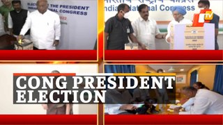 Congress President Election - Party Stalwarts Vote To Choose Chief