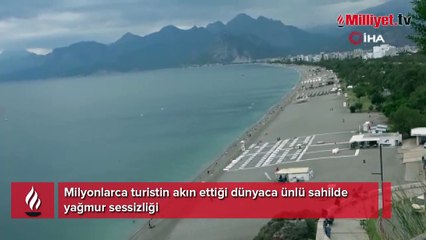 Dünyaca ünlü sahilde yağmur sessizliği