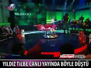 YILDIZ TİLBE CANLI YAYINDA BÖYLE DÜŞTÜ