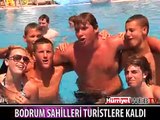 BODRUM'DA SAHİLLER TURİSTLERE KALDI