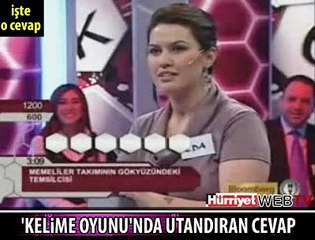 KELİME OYUNU'NDA UTANDIRAN CEVAP