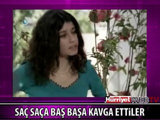 SAÇ SAÇA BAŞ BAŞA KAVGA ETTİLER