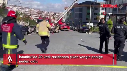 Esenyurt'ta rezidansta yangın