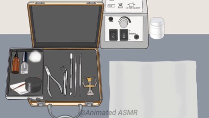 ASMR ingrown toe nails removal treatment.