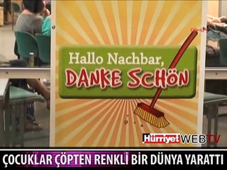 ÇOCUKLAR ÇÖPTEN RENKLİ BİR DÜNYA YARATTI