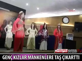 MANKENLERE TAŞ ÇIKARTTILAR