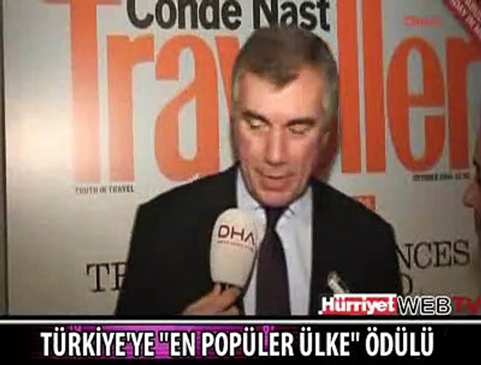 TÜRKİYE'YE "EN POPÜLER ÜLKE" ÖDÜLÜ