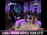 CANLI YAYINI BÖYLE TERK ETTİ