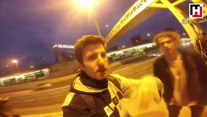 Metrobüs üzerinde akılalmaz yolculuk kamerada!