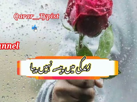 Zendagi mi paisa | زندگی میں پیسہ | qarar__typist