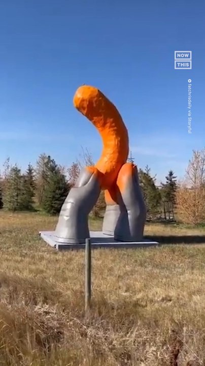 Giant Cheetos Statue Placed in Alberta, Canada