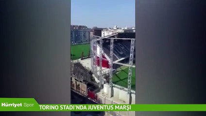 Torino Stadı'nda Juventus marşı
