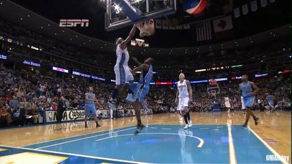 Carmelo Anthony thunderous dunk vs UTA in 2009
