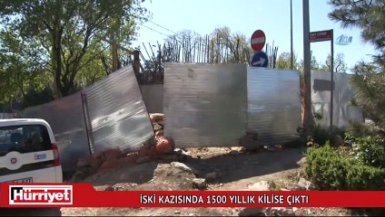 İSKİ kazısından 1500 yıllık kilise çıktı