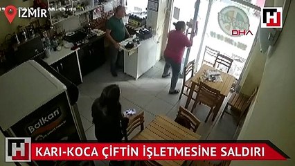 Karı-kocanın iş yerine böyle saldırdılar