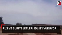 Rus ve Suriye jetleri İdlib'i vuruyor