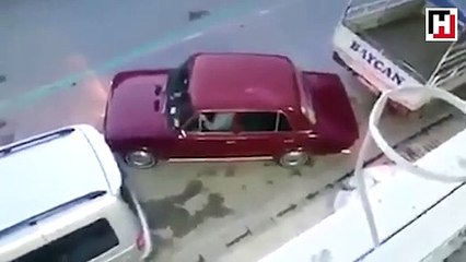 Murat 124'ü akıl dolu park etme yöntemi!