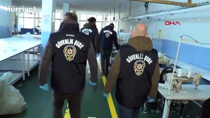 Sultanbeyli'de sahte maske imalathanesine baskın