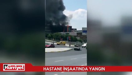 İstanbul'da hastane inşaatında yangın