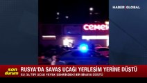 Son dakika! Rusya'da bir askeri uçak, yerleşim birimine düştü