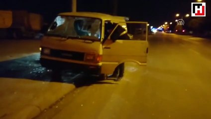 Park halindeki kamyonlardan mazot hırsızlığı