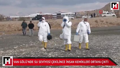 Van Gölü’nde su seviyesi çekilince insan kemikleri ortaya çıktı
