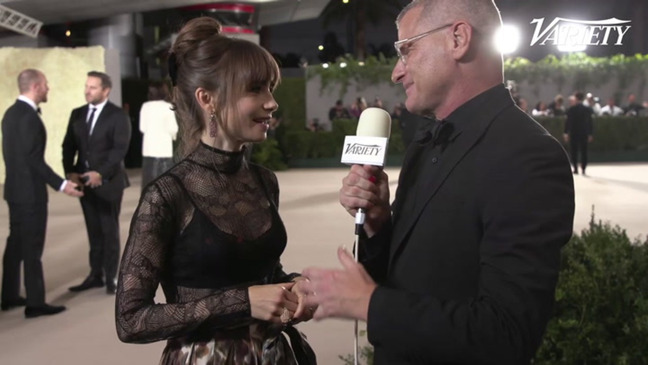 Lily Collins Academy Museum Gala Red Carpet