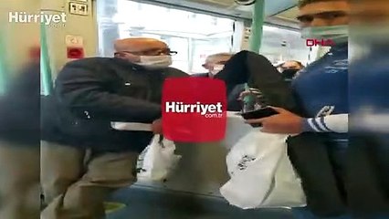 Tramvayda maske için uyaran kişiye "Neyin peşindesin?" diye bağırdı
