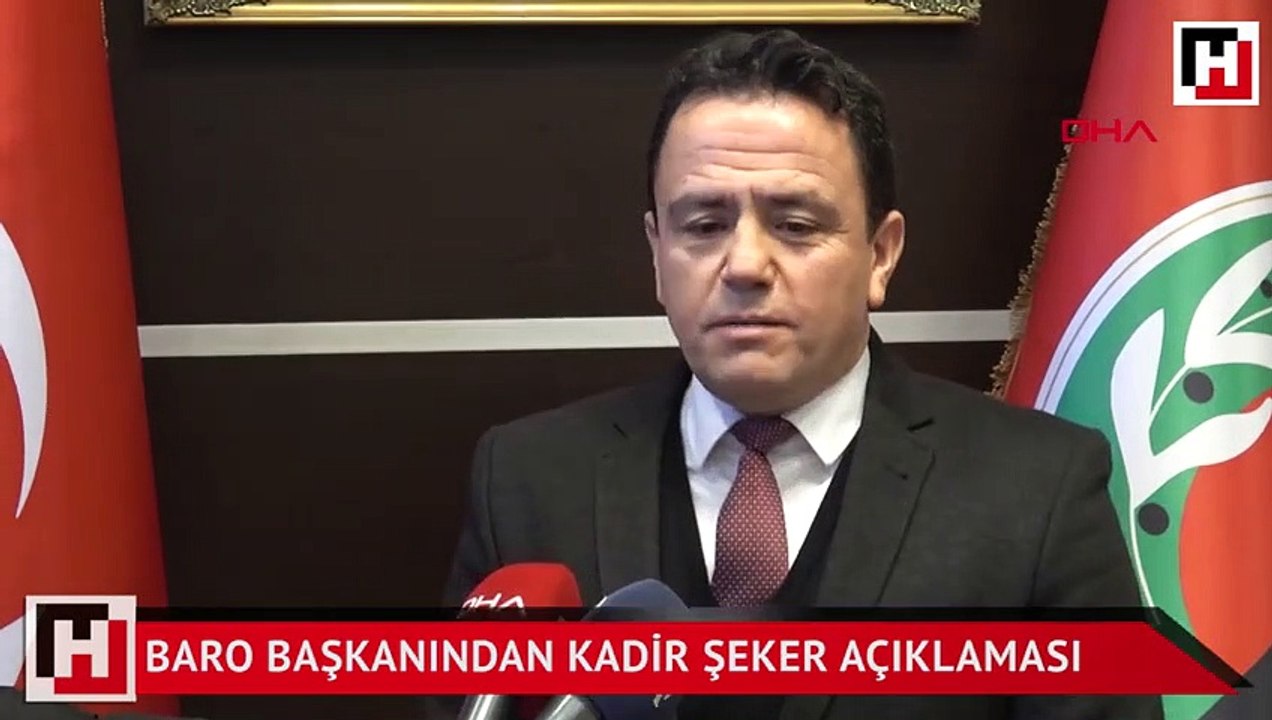 Baro başkanından Kadir Şeker açıklaması