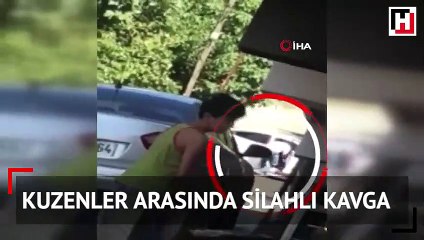 Kuzenlerin silahlı kavgasında vatandaşların yaşadığı korku dolu anlar kamerada