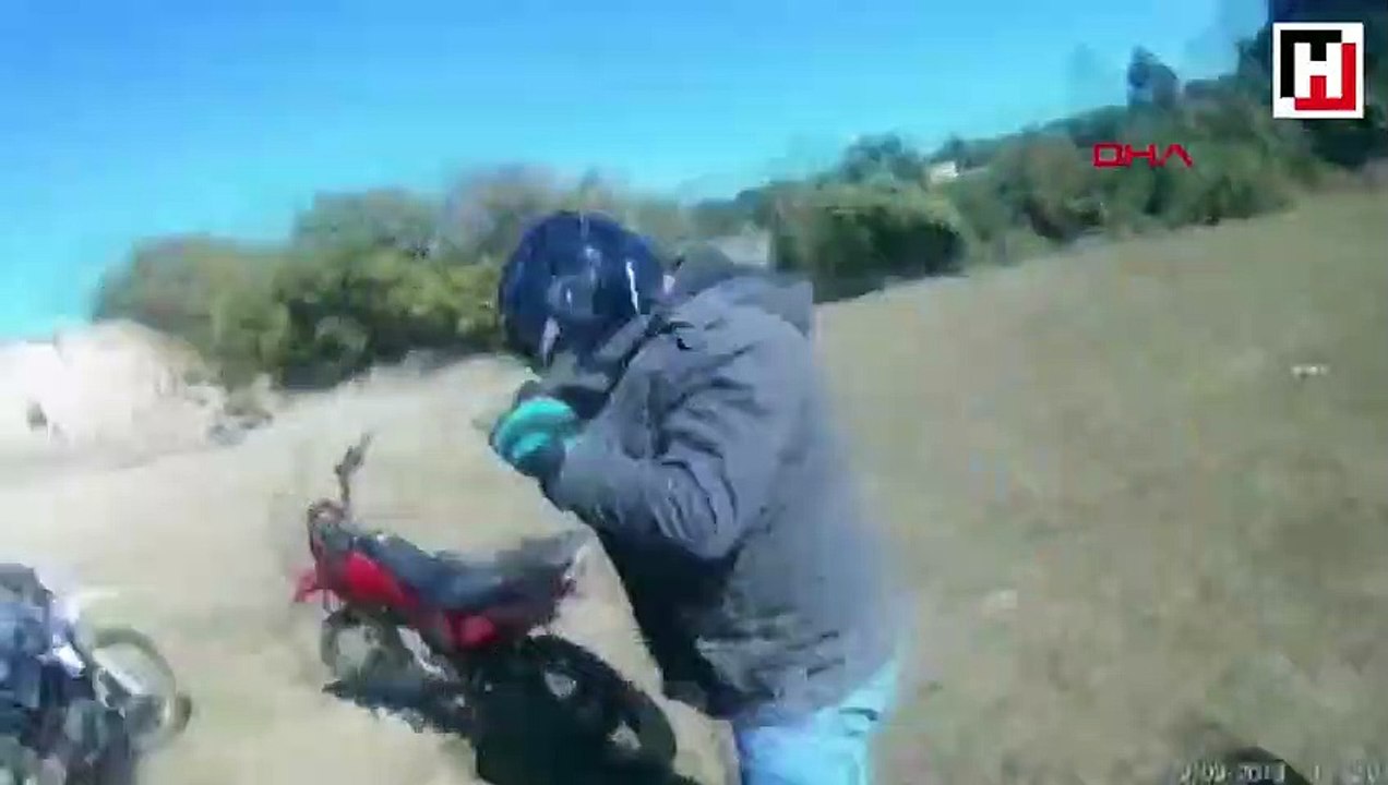 Akrobatik kaza kask kamerasında