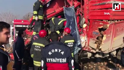 Konya'da zincirleme kaza 1 ölü, çok sayıda kişi yaralandı