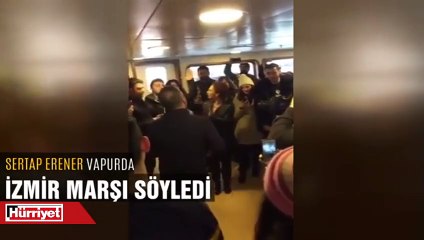Sertab Erener vapurda İzmir Marşı söyledi