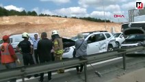 TEM Otoyolu Kurtköy kavşağında zincirleme trafik kazası