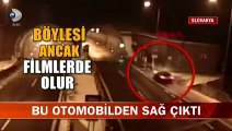 Film sahnesi değil, trafik kazası