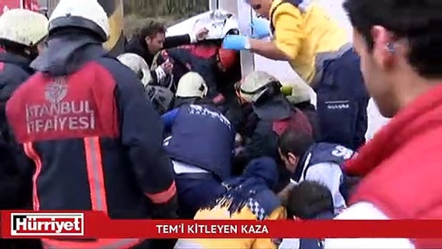TEM Otoyolu'nu kilitleyen kaza