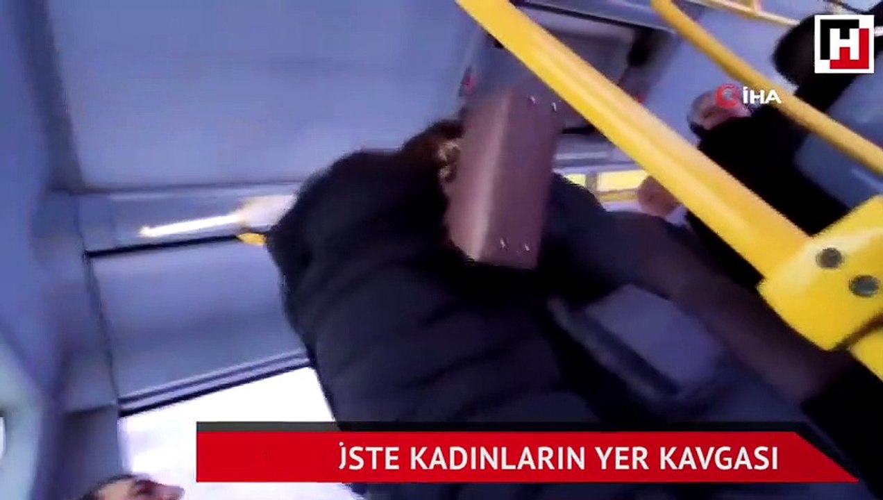 Otobüste kadınların yer kavgası